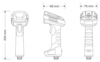 DPM CCD 2D čtečka Virtuos HT-880DPM, USB, tmavě šedá  - 4